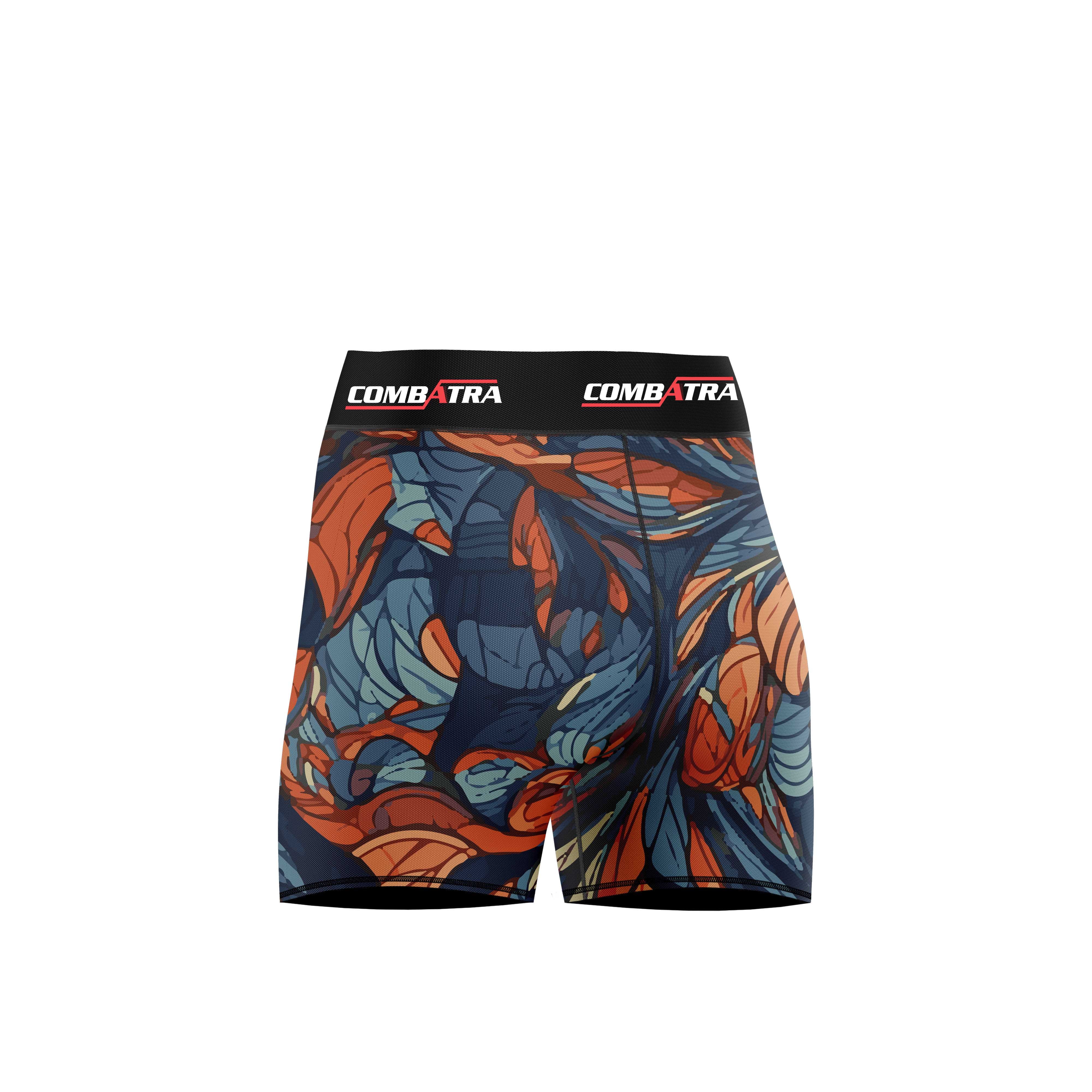 Abstract Feather   Women’s  Compression Shorts -  Combat Shorts