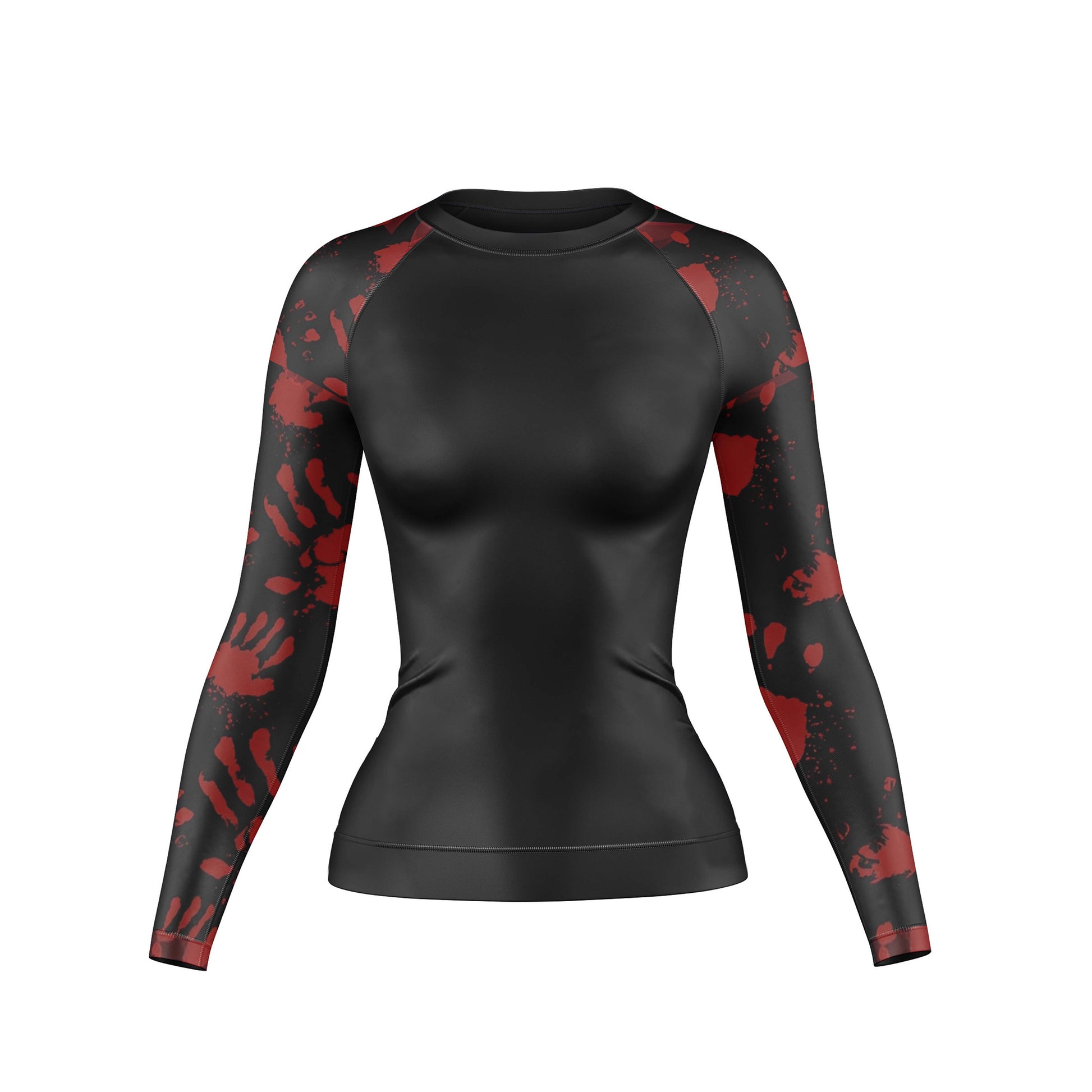 Hand printed Compression Rash Guard For Women - Combatra