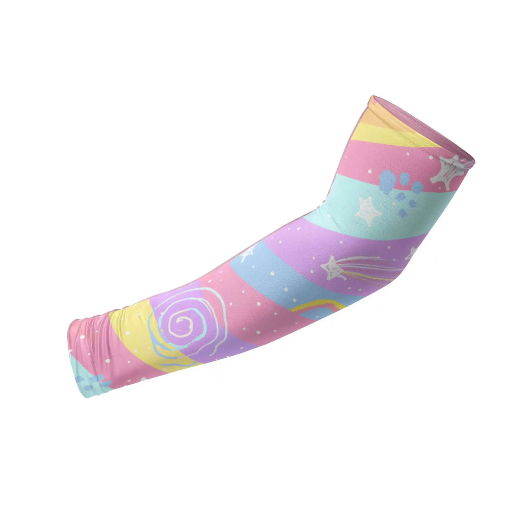 Combatra Kids Pastel Rainbow Arm Sleeves – UPF 50+