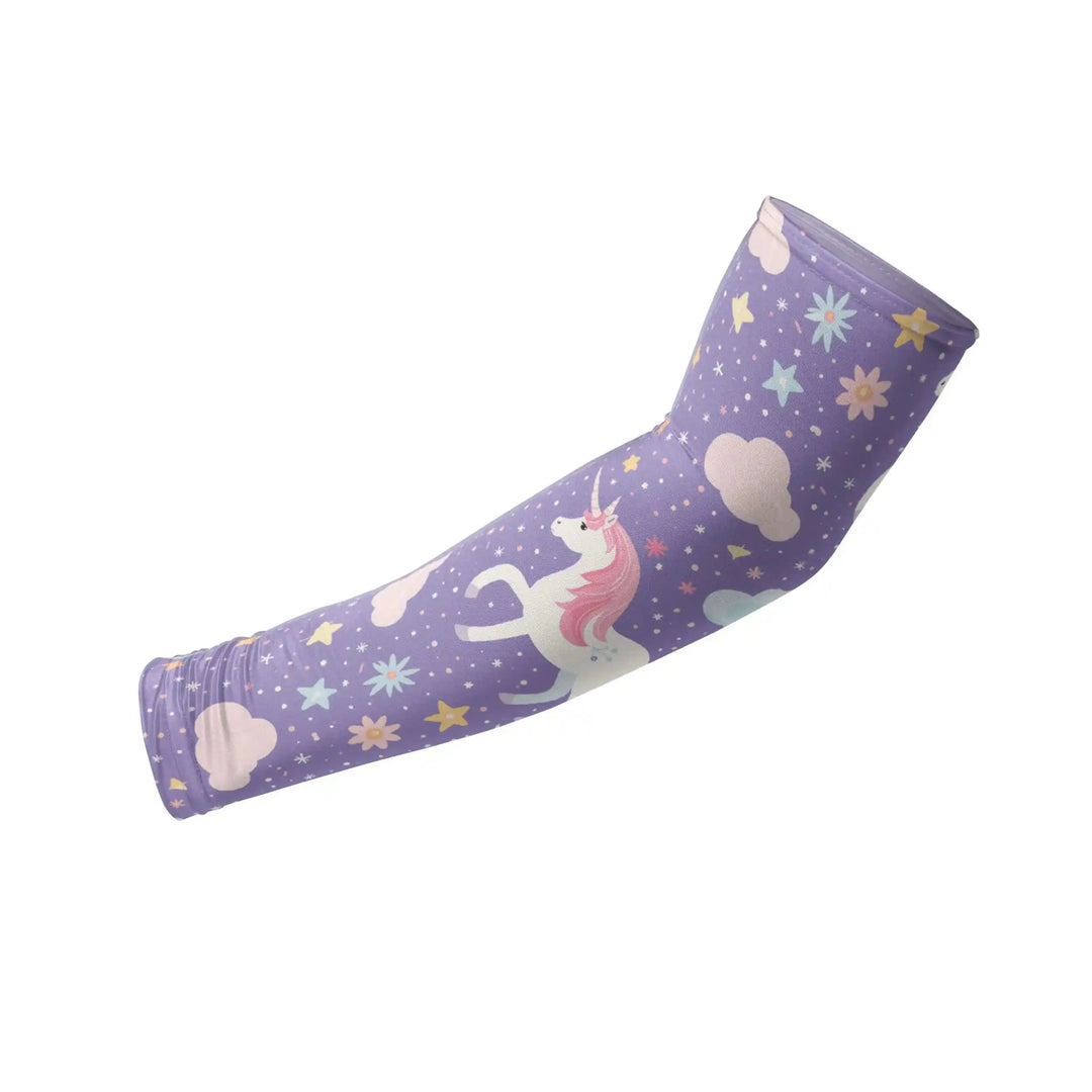 Combatra Kids Purple Unicorn Arm Sleeves – UPF 50+