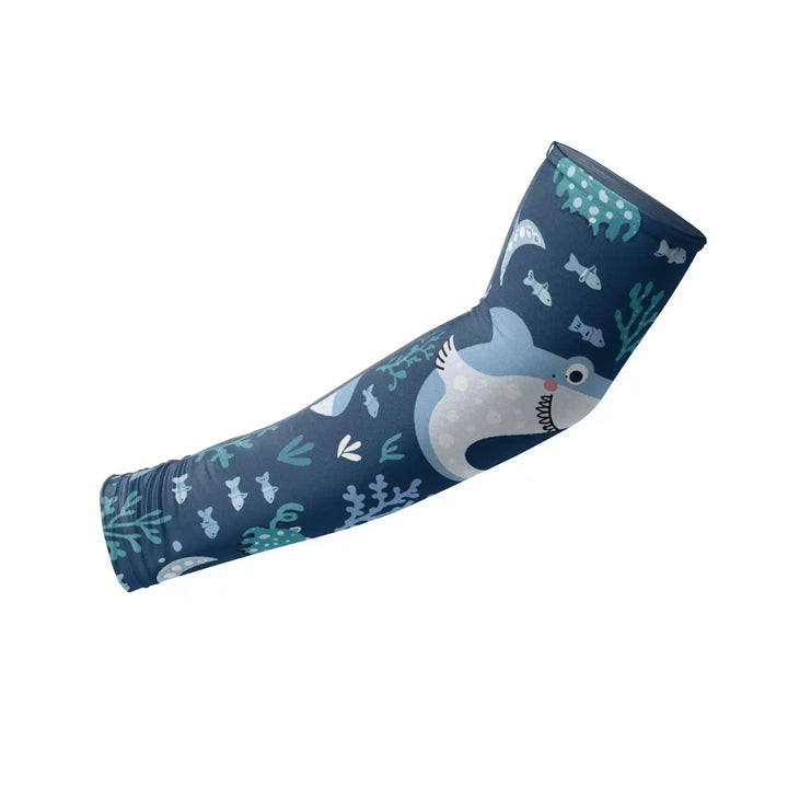 Combatra Kids Happy Shark Reef Arm Sleeves – UPF 50+