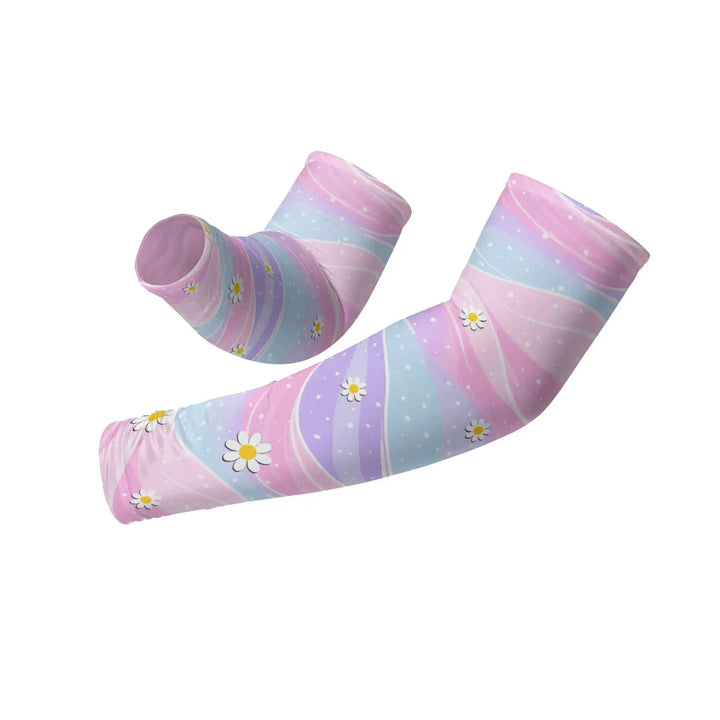 Combatra Kids Wavy Rainbow Arm Sleeves – UPF 50+