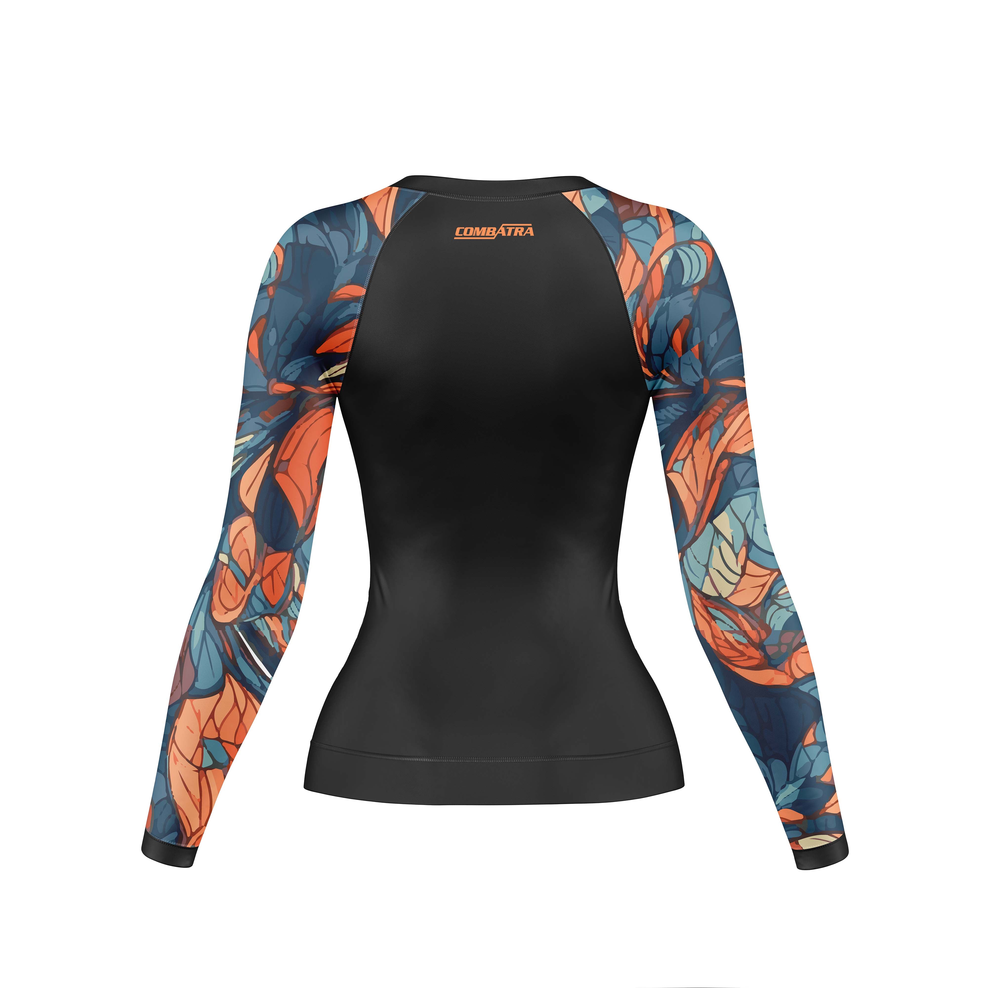 Feather Design  Compression Rash Guard For Women