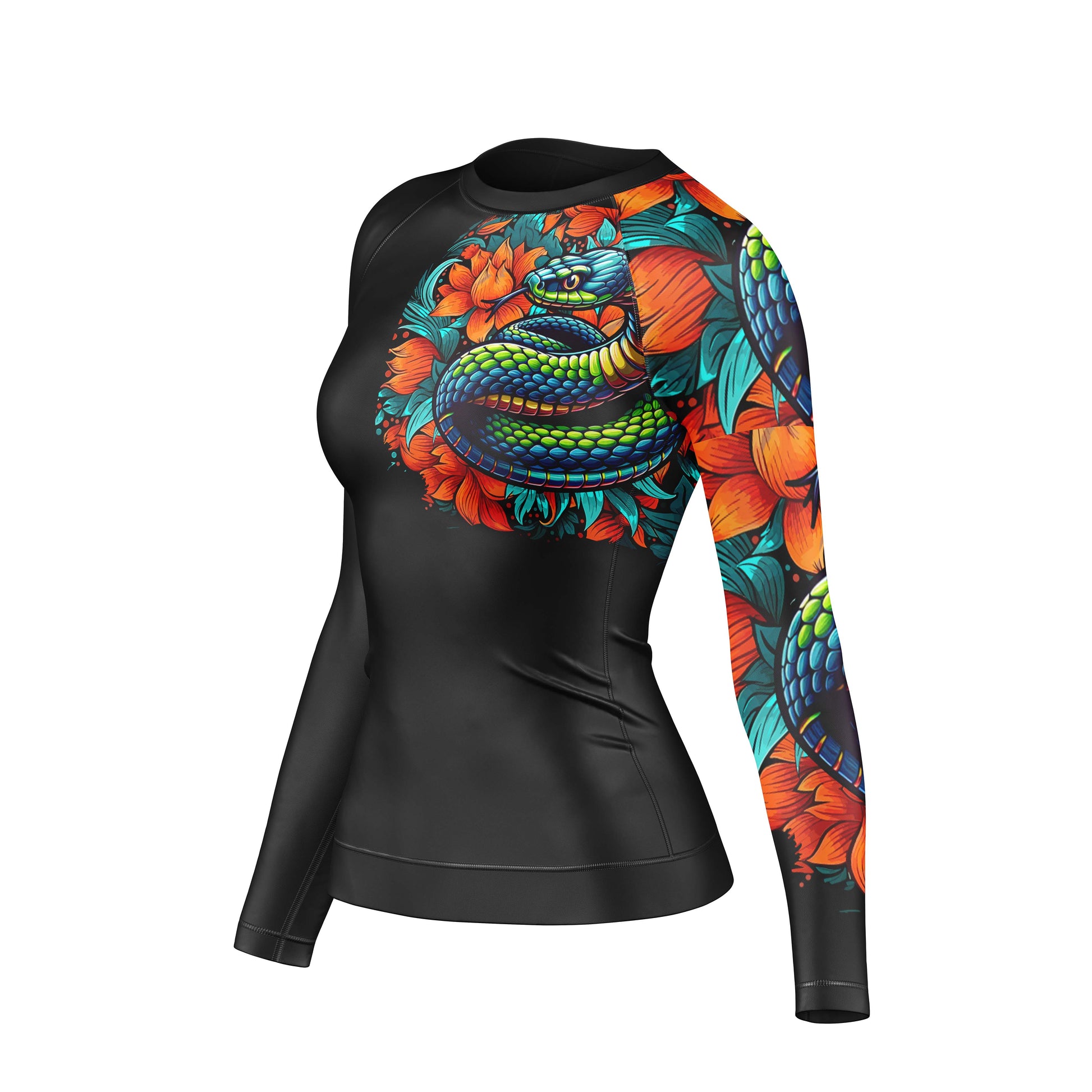 Venom Strike Compression Rash Guard For Women - Combatra
