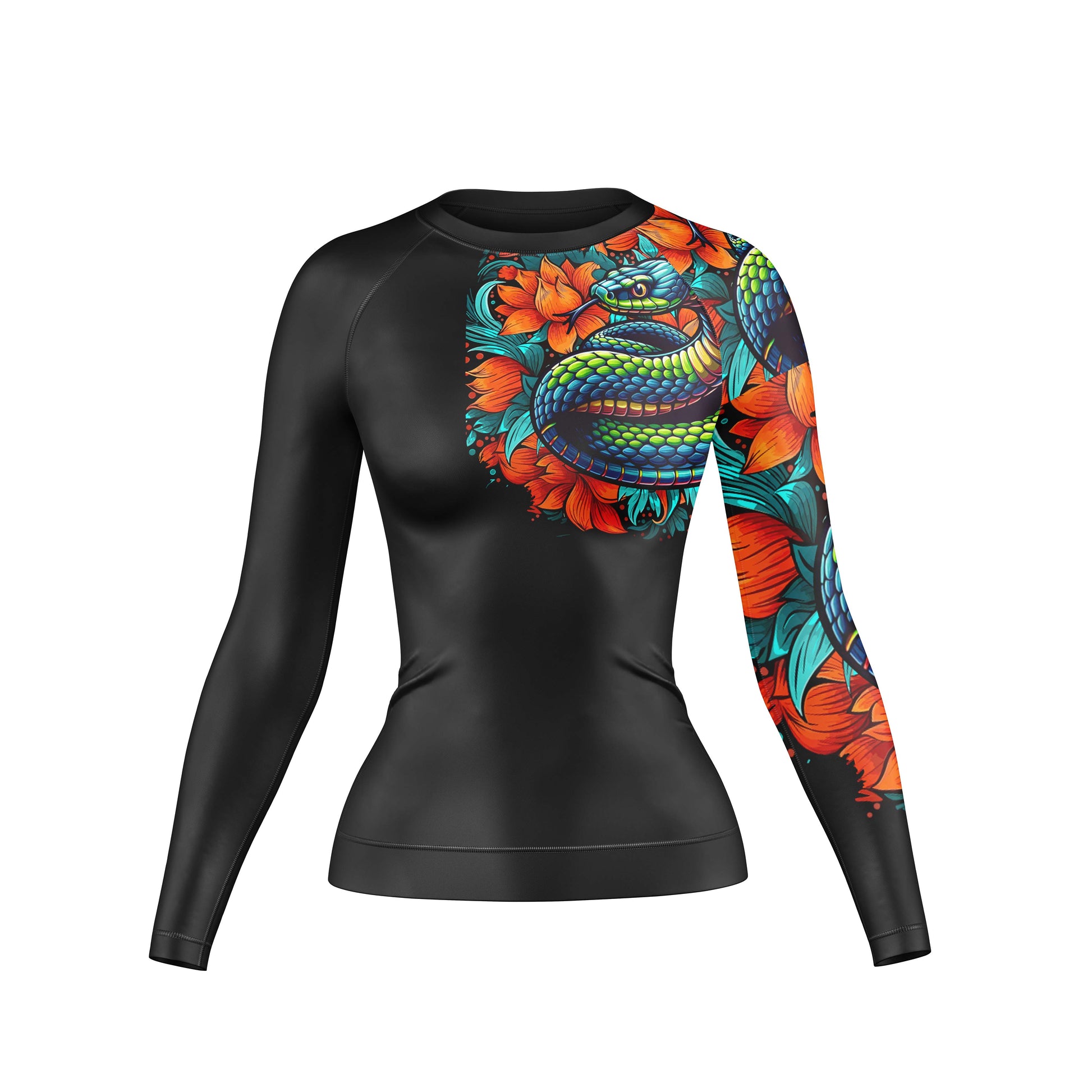 Venom Strike Compression Rash Guard For Women - Combatra