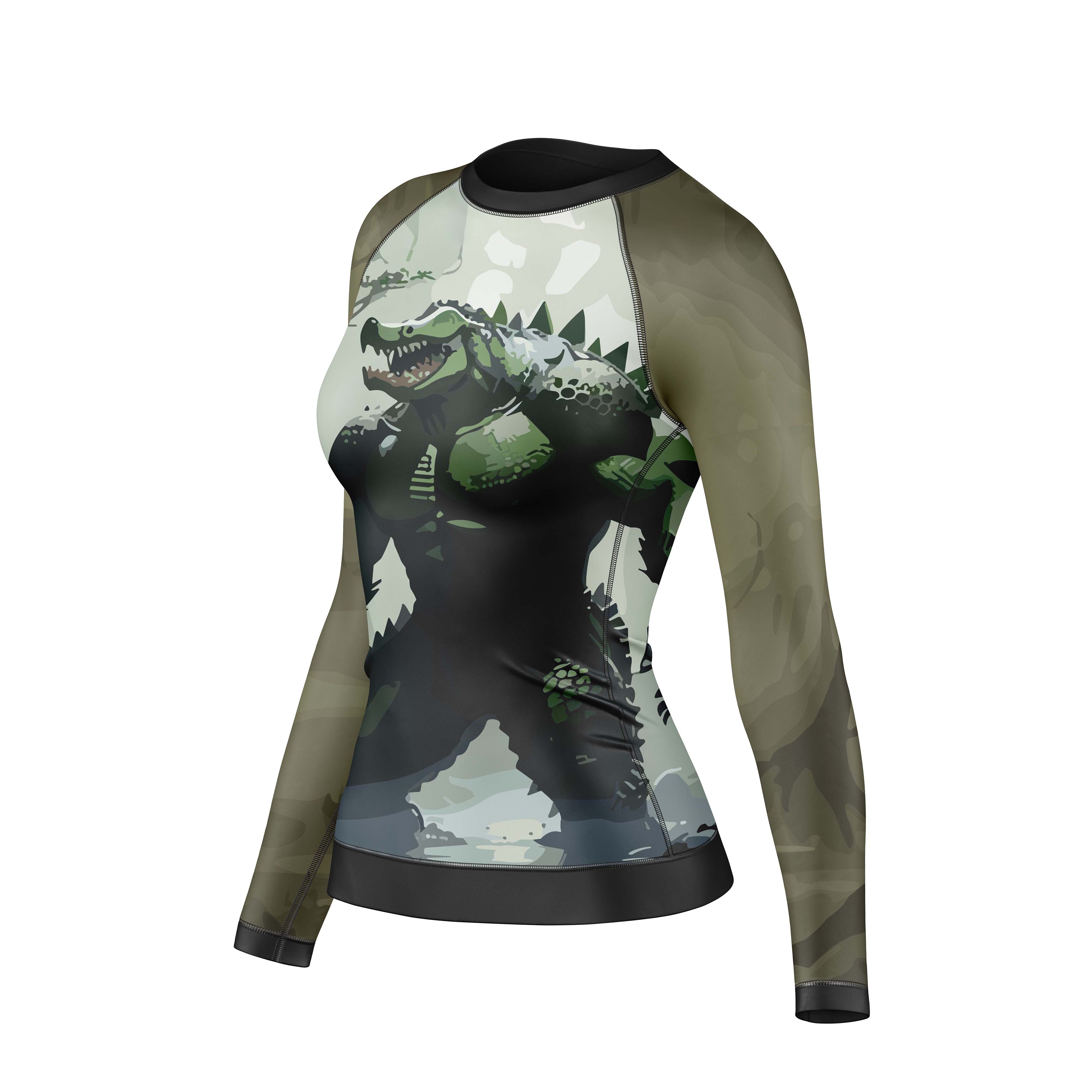 Camo Beast Compression Rash Guard For Women