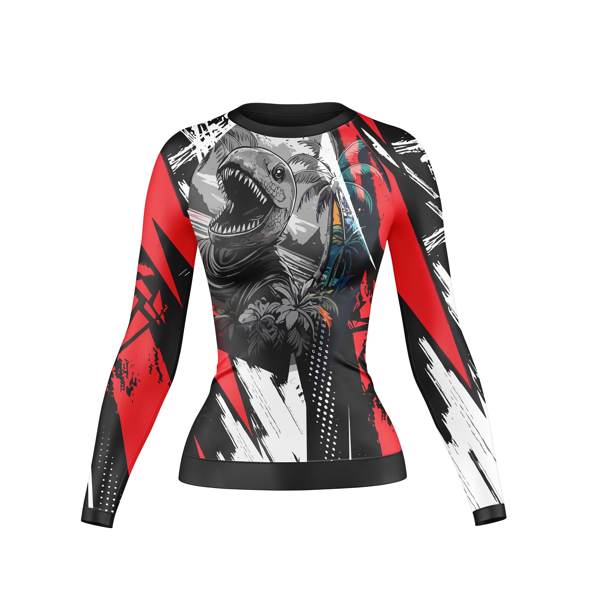 Dino Fury Compression Rash Guard For Women - Combatra