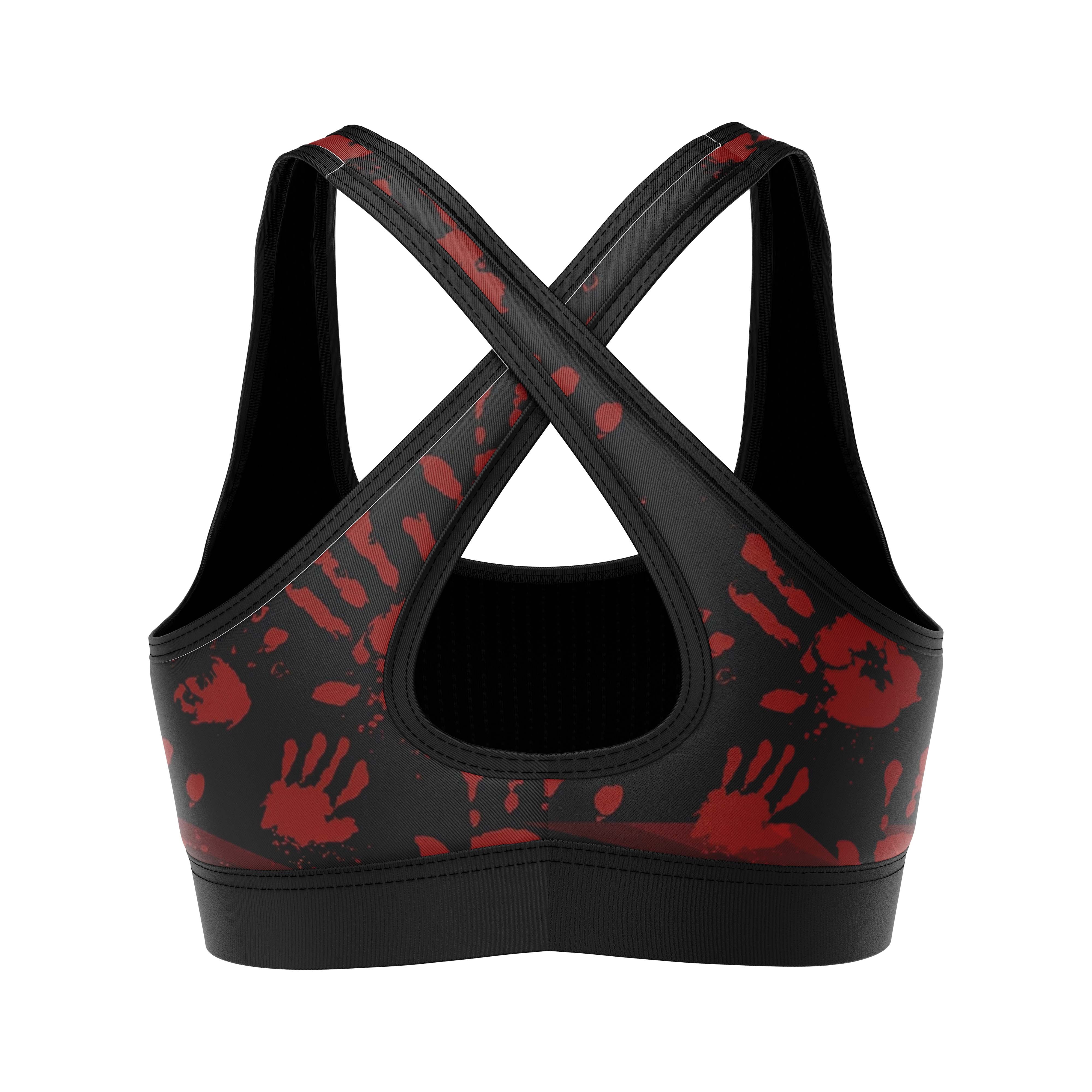 Hand printed Sports Bra