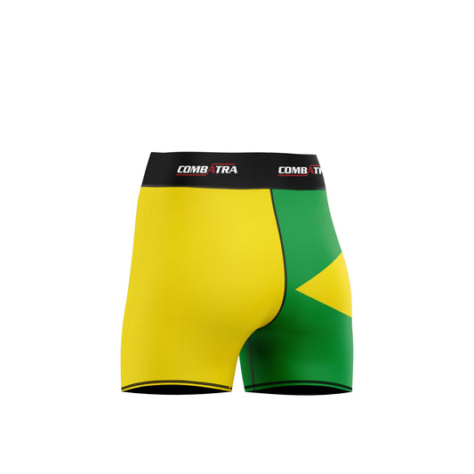 Brazil Flag Women’s Compression Shorts - Combat Shorts