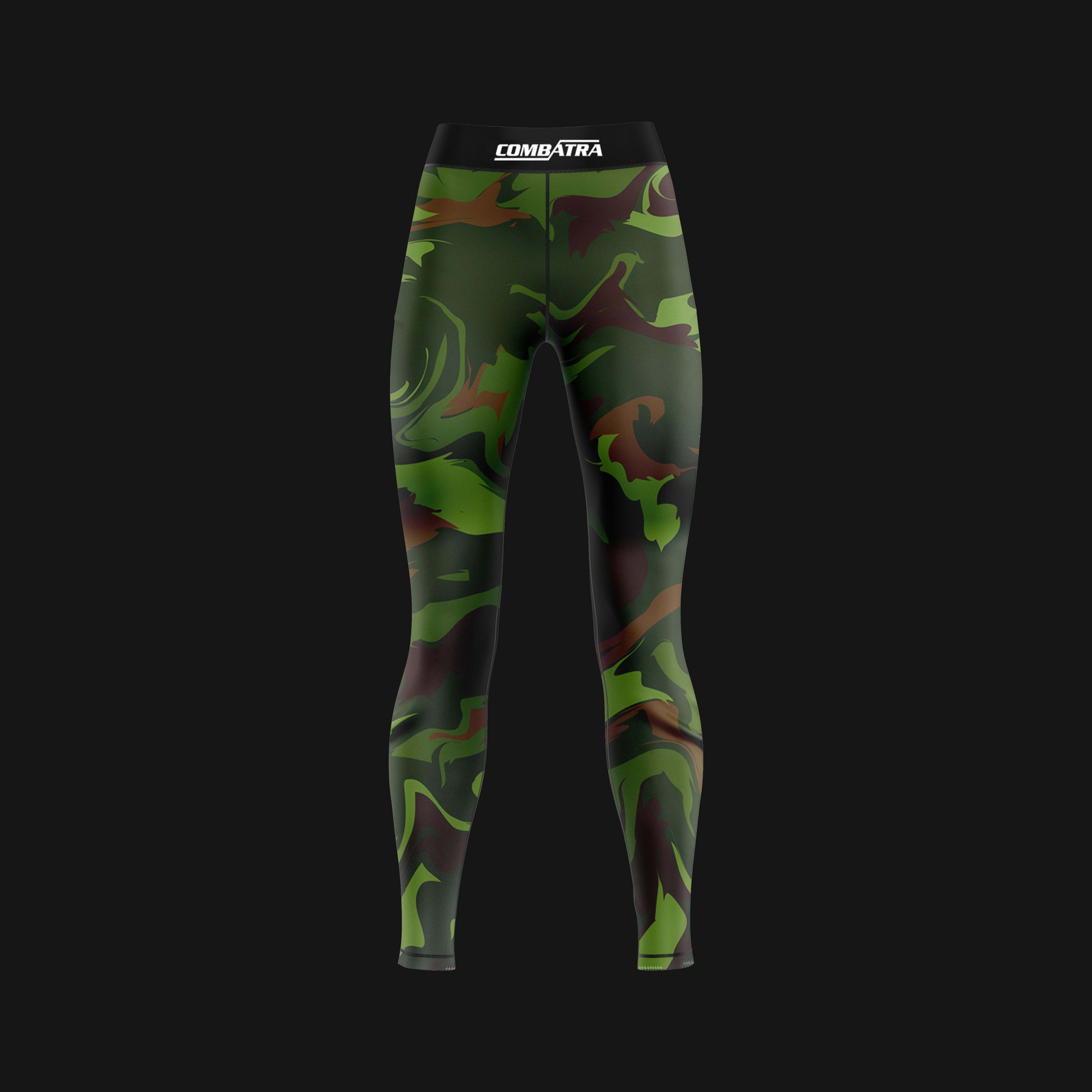 Green Classic Camo Compression spats for Women