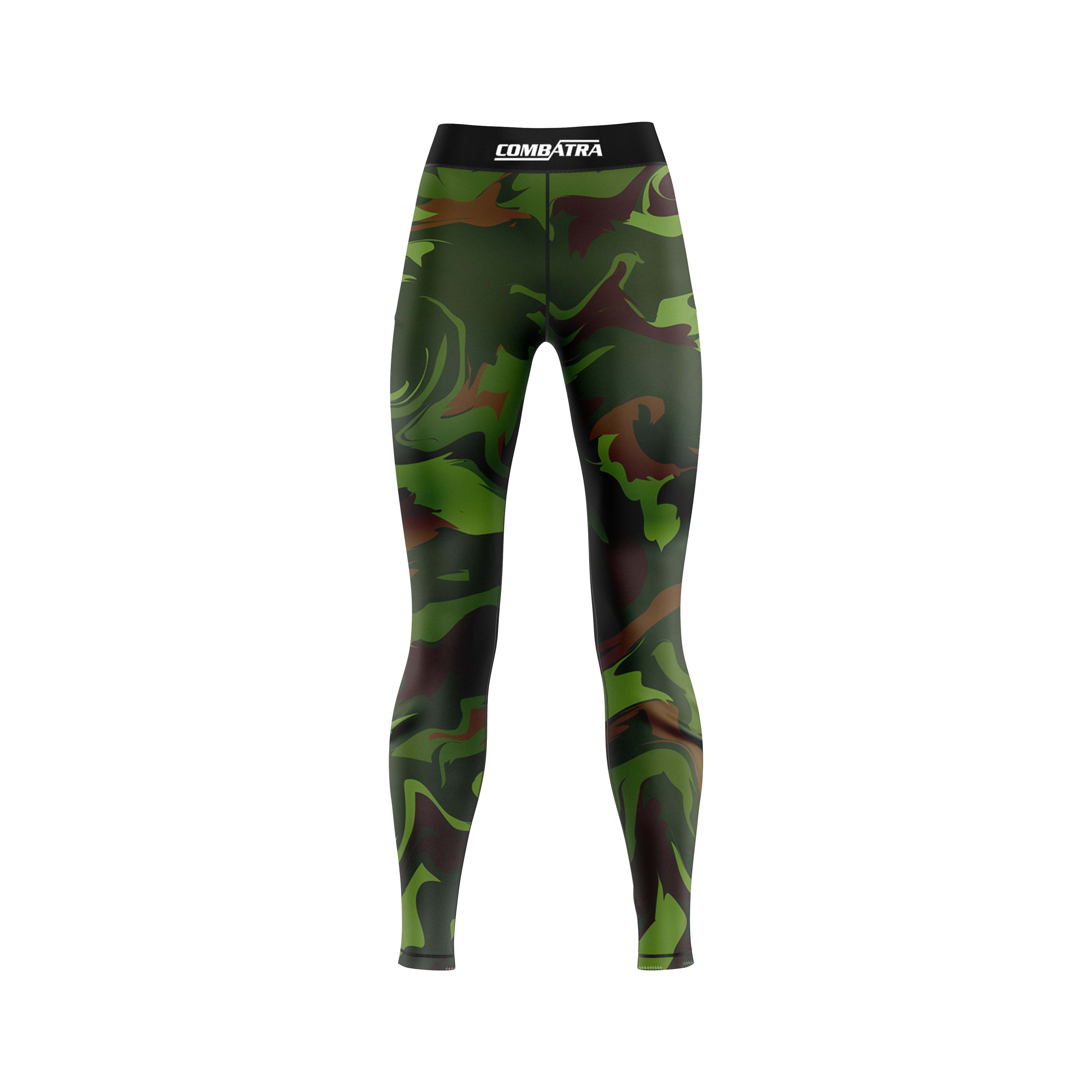 Green Classic Camo Compression spats for Women