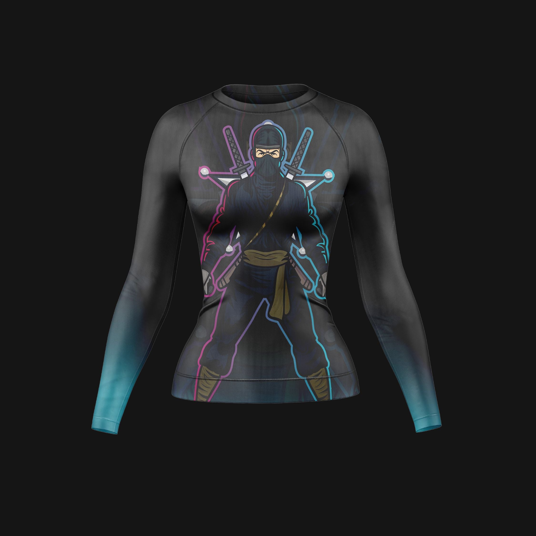 Cyber Ninja  Compression Rash Guard For Women