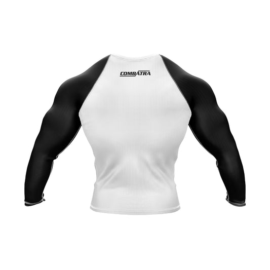 Customizable Black and White Compression Rash Guard