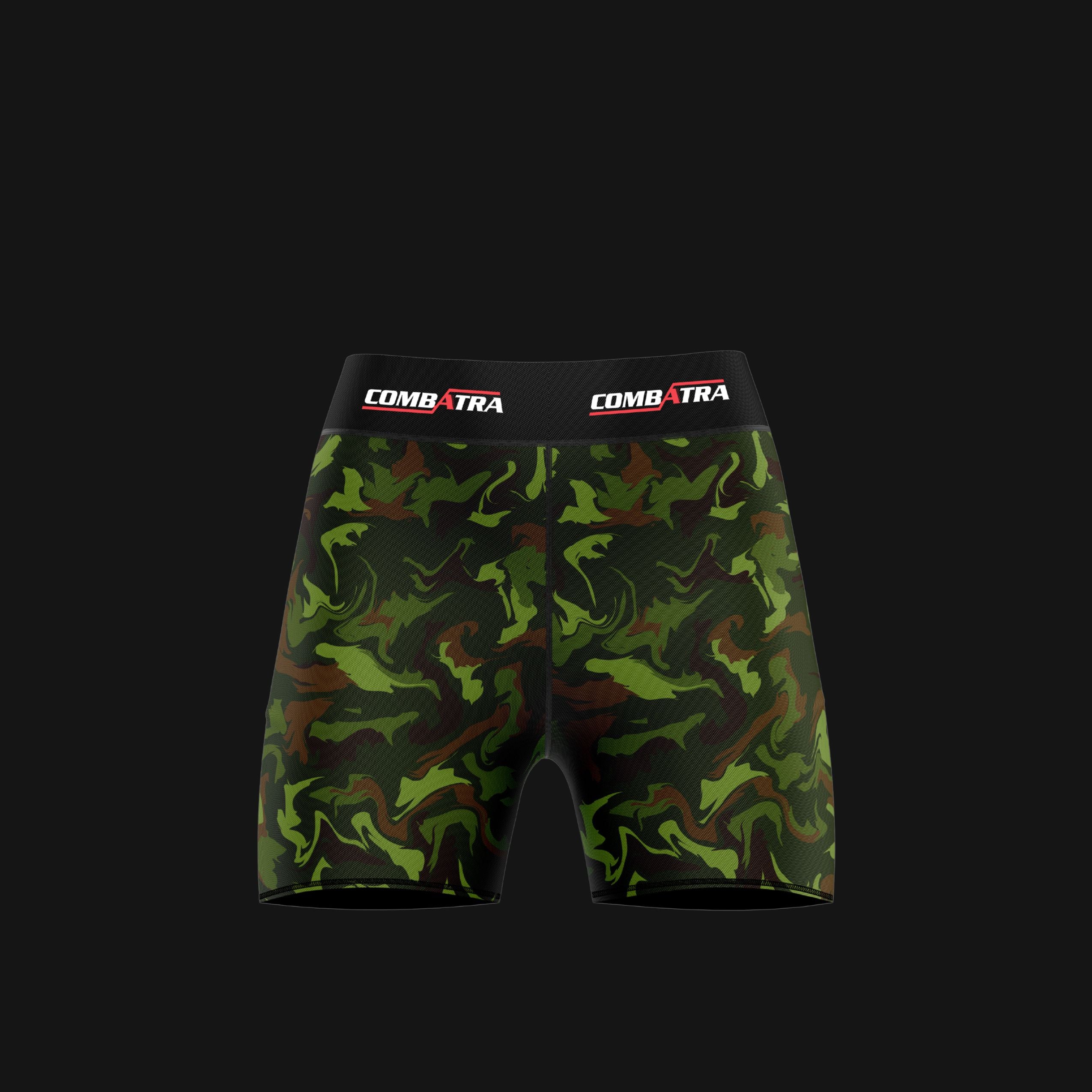 Green Classic Camo Women's  Compression Shorts