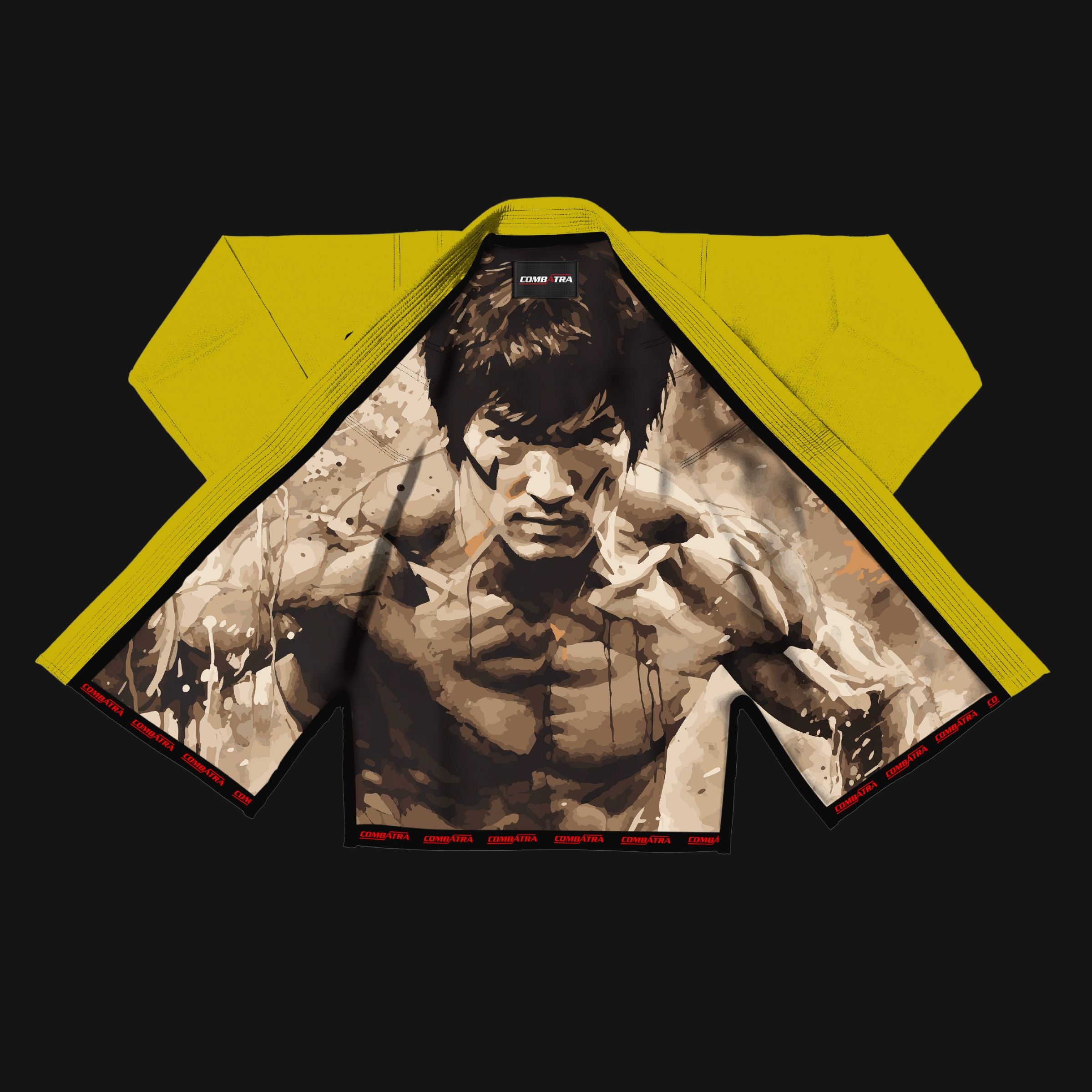 Premium Bruce lee Yellow Brazilin Jiu Jitsu