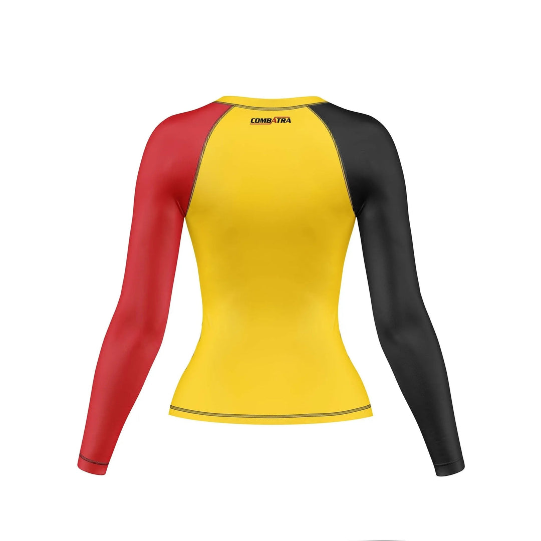 Aboriginal Art Compression Rash Guard For Women - Premium Rashguards | Combatra