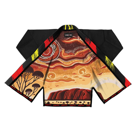 Aboriginal Traditional Art Patriotic Brazilian Jiu - Jitsu Gi - Patriotic Gi | Combatra