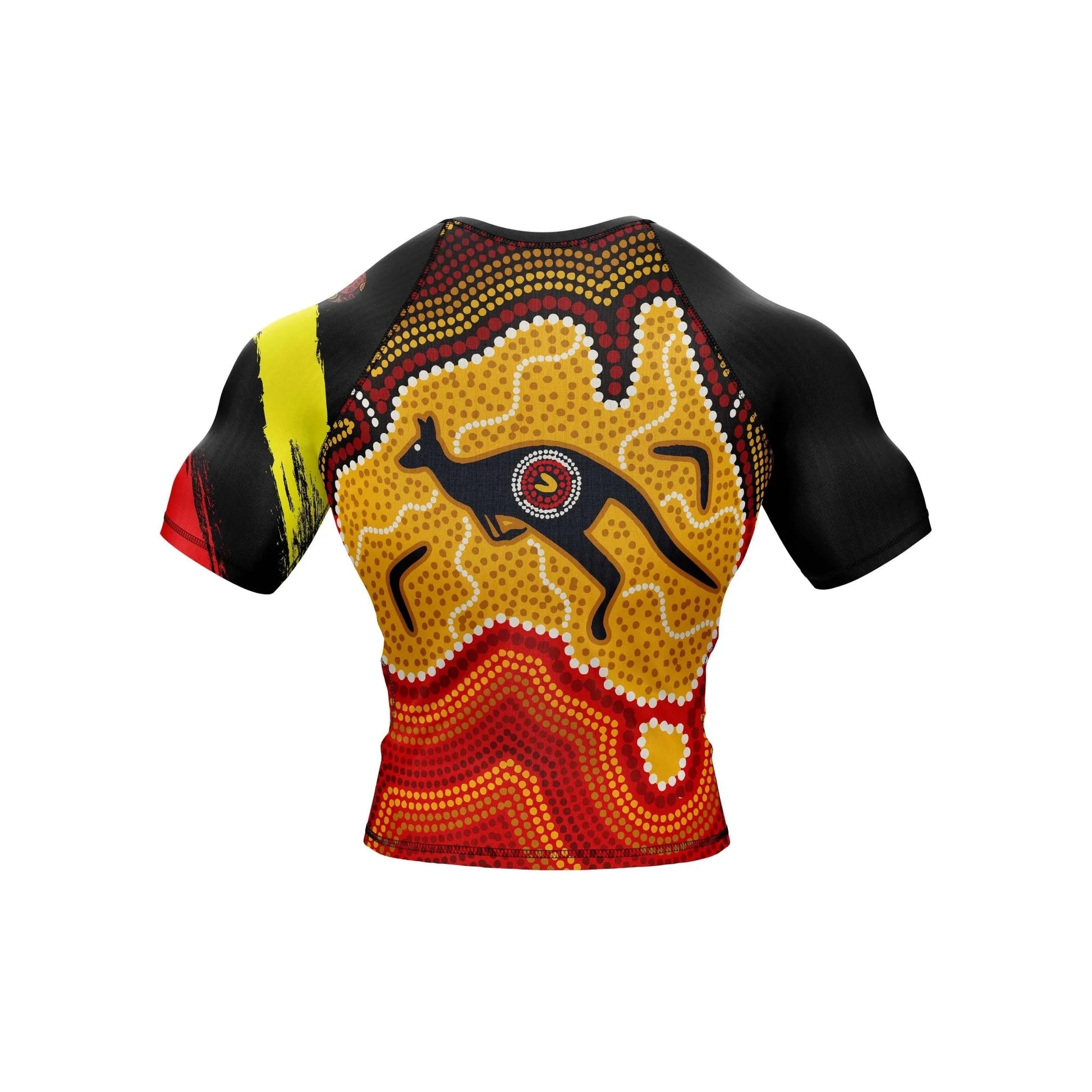 Aboriginal Traditional Art Patriotic Rashguard - Patriotic Rashguards | Combatra