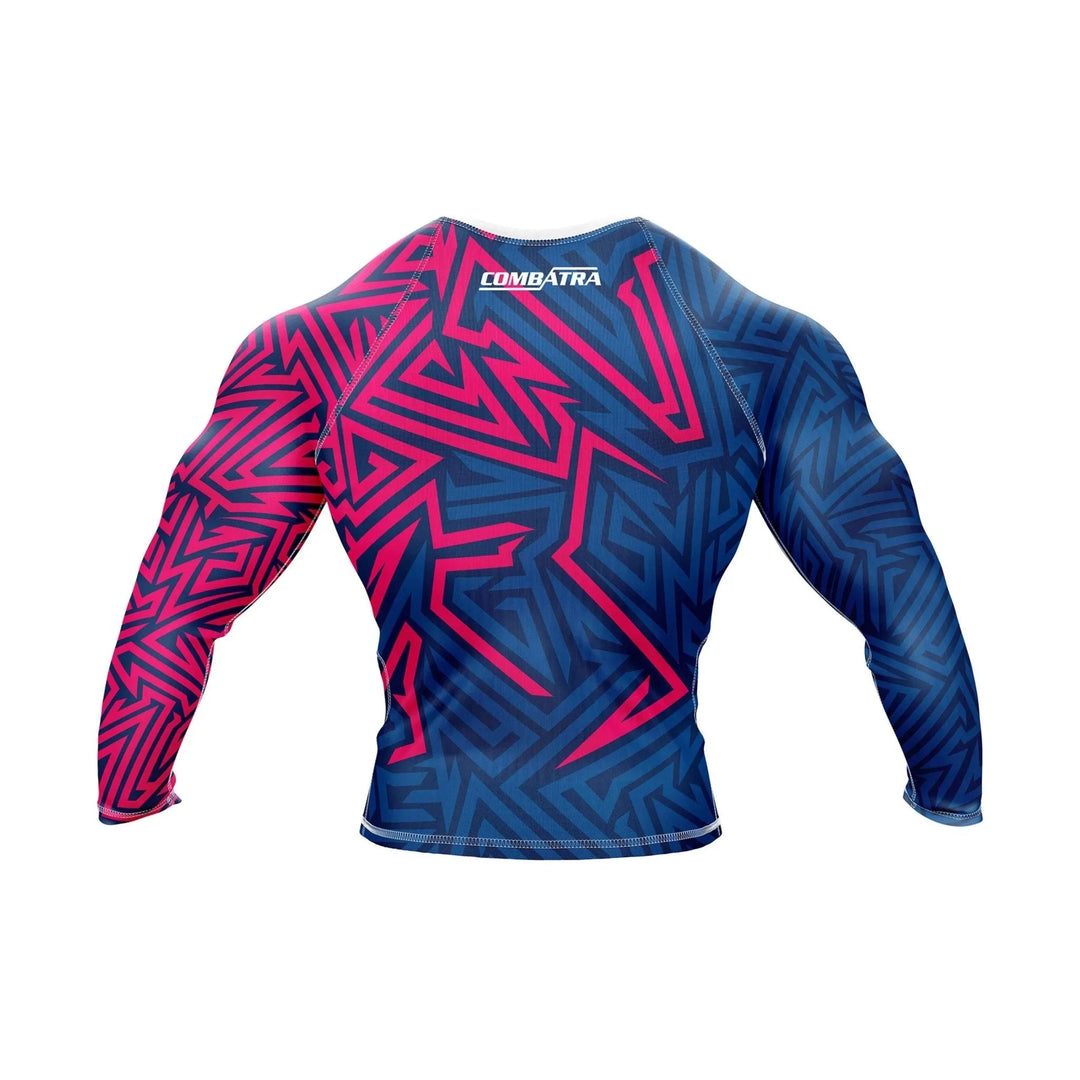 Abstract Geometric Compression Rash Guard - Premium Rashguards | Combatra