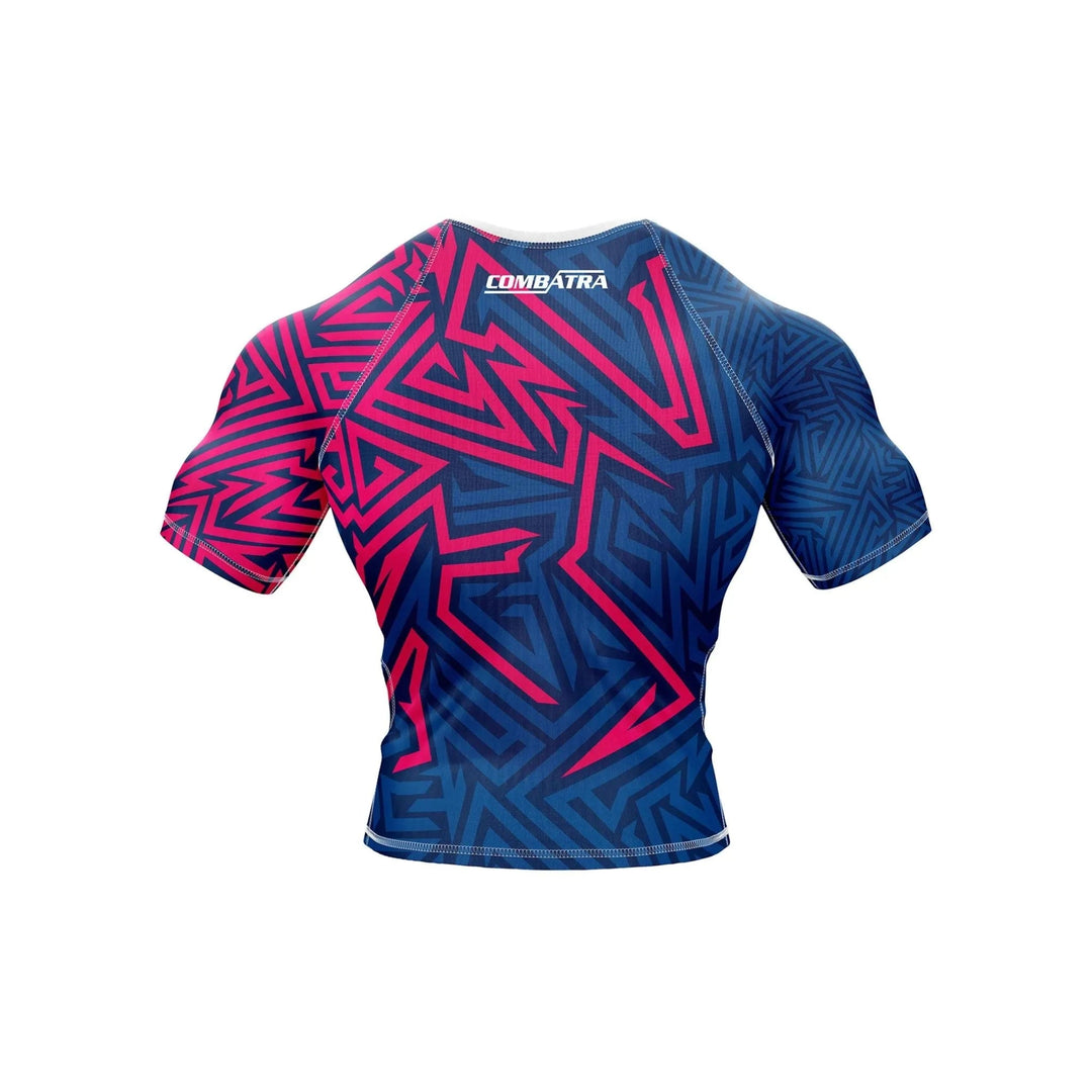 Abstract Geometric Compression Rash Guard - Premium Rashguards | Combatra
