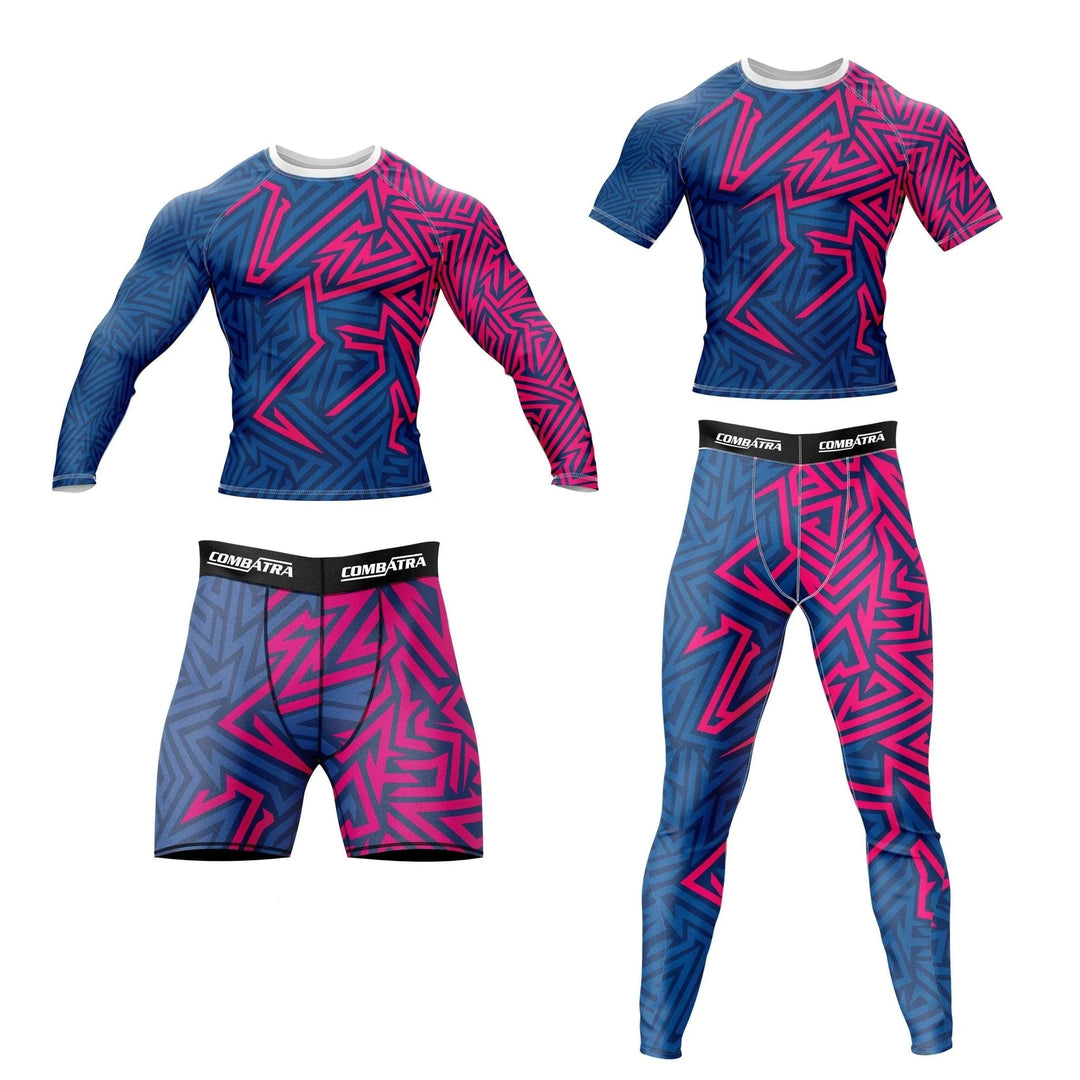Abstract Geometric Compression Shorts - Compression Shorts | Combatra