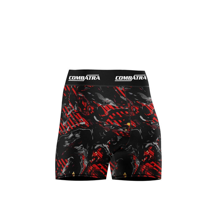 Abstract Red Camo Compression Shorts - Compression Shorts | Combatra