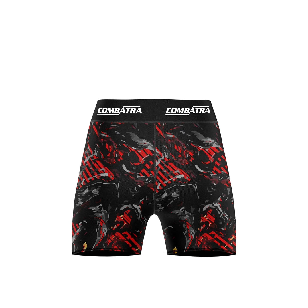Abstract Red Camo Compression Shorts - Compression Shorts | Combatra