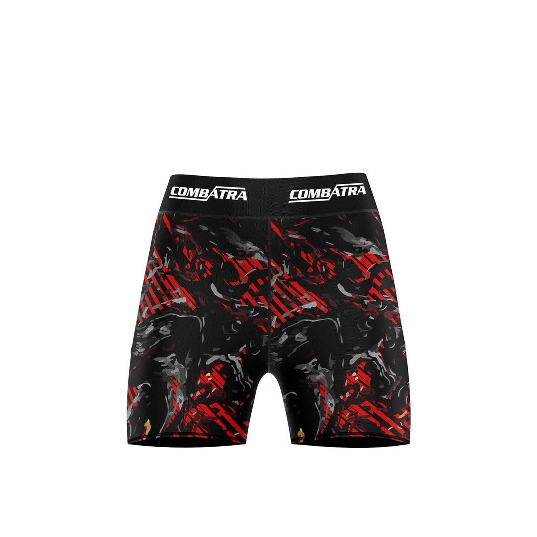 Abstract Red Camo Compression Shorts - Compression Shorts | Combatra