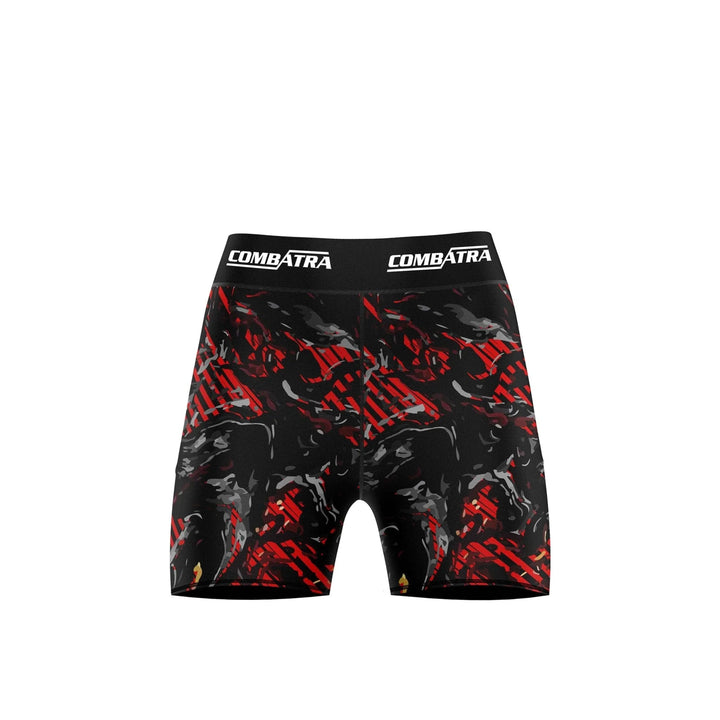Abstract Red Camo Compression Shorts - Compression Shorts | Combatra