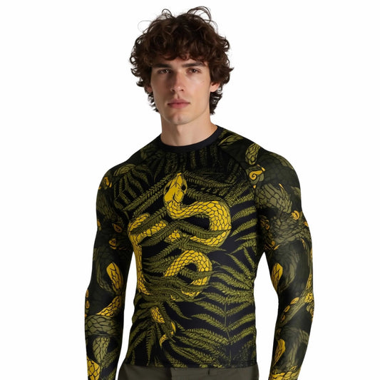 Abstract Snake Fury Compression Rash Guard - Premium Rashguards | Combatra