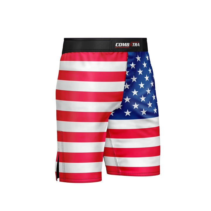 American Flag Fight Shorts - Patriotic MMA Gear - MMA Shorts | Combatra