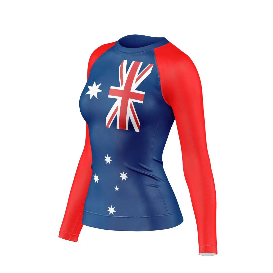 Australia Pride Aussie Spirit Compression Rashguard For Women - Premium Rashguards | Combatra