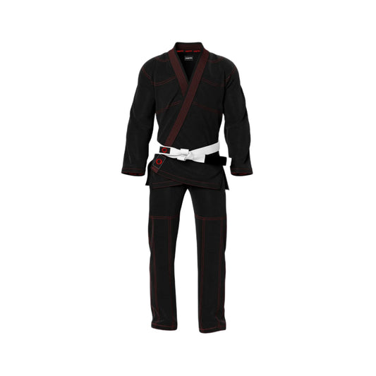 Basic Black Black Jiu - Jitsu Gi with Red Threads - Standard GI | Combatra