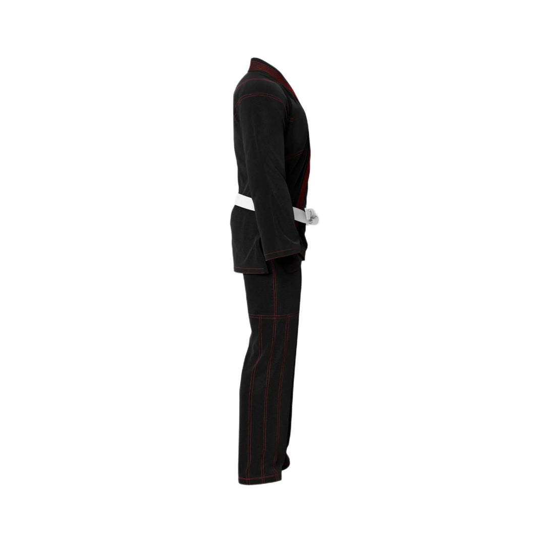 Basic Black Black Jiu - Jitsu Gi with Red Threads - Standard GI | Combatra