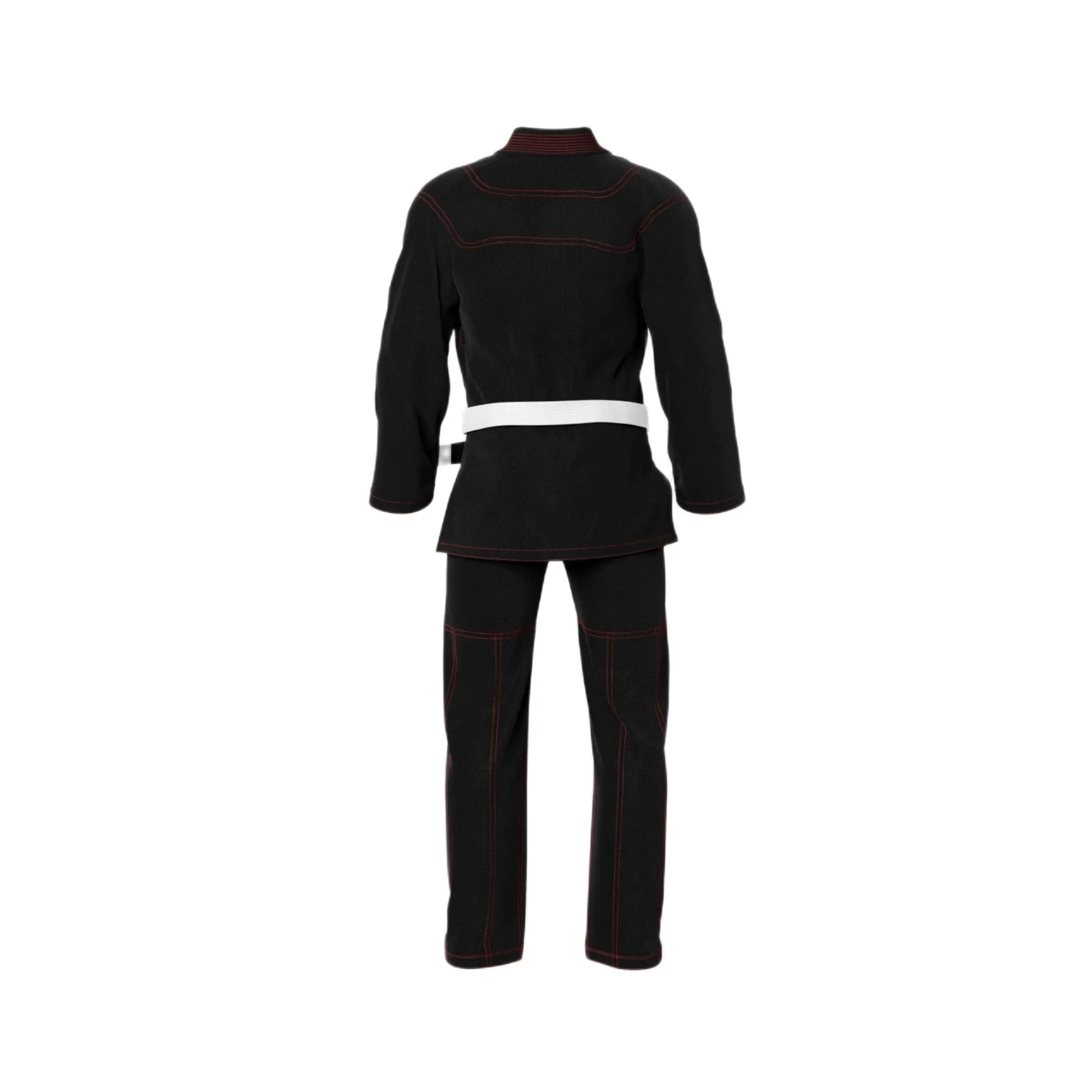 Basic Black Black Jiu - Jitsu Gi with Red Threads - Standard GI | Combatra