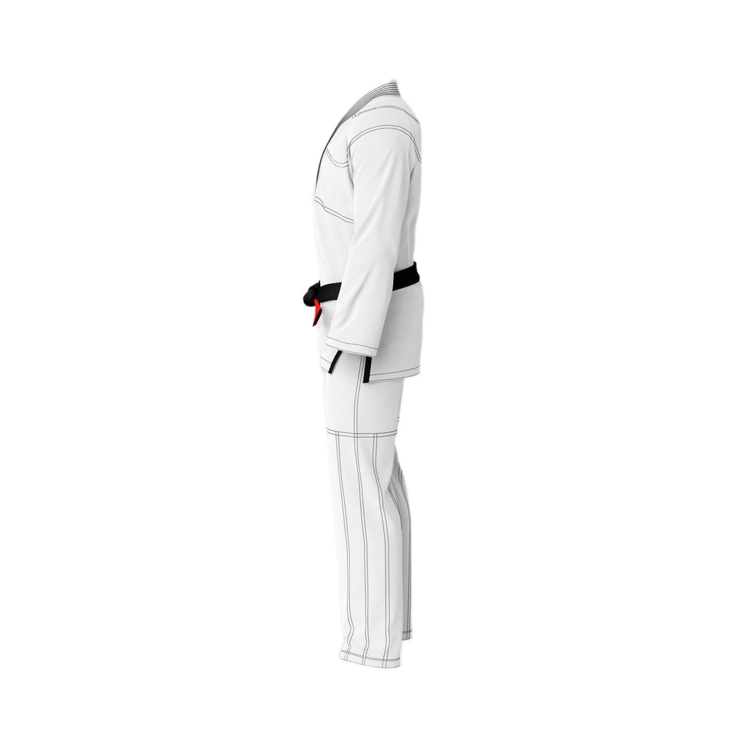 Basic White with Black Thread Brazilian Jiu Jitsu Gi - Standard GI | Combatra