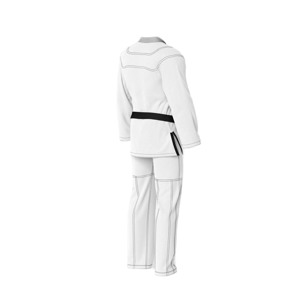 Basic White with Black Thread Brazilian Jiu Jitsu Gi - Standard GI | Combatra