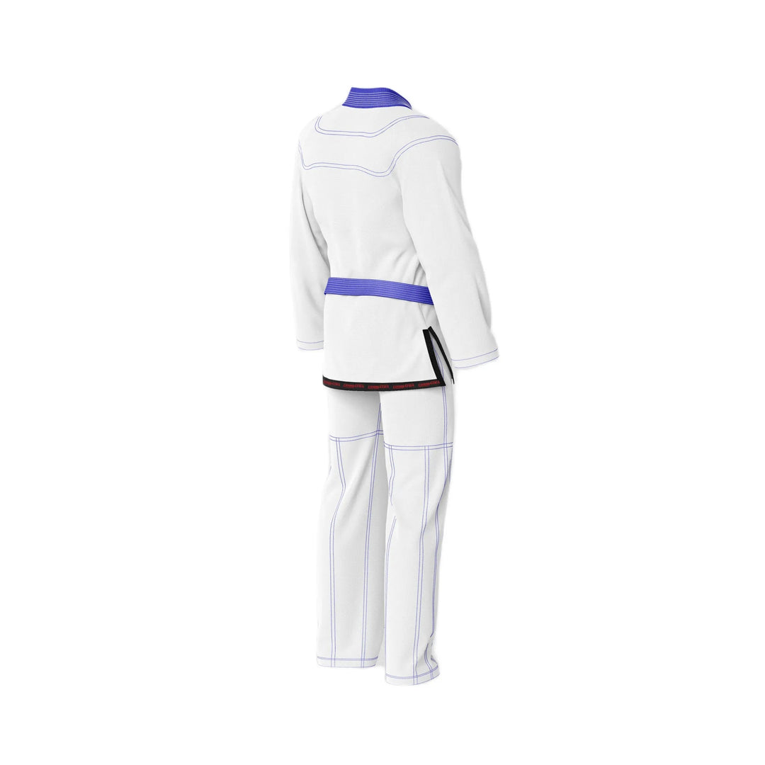 Basic White with Blue threads Jiu - Jitsu Gi - Standard GI | Combatra