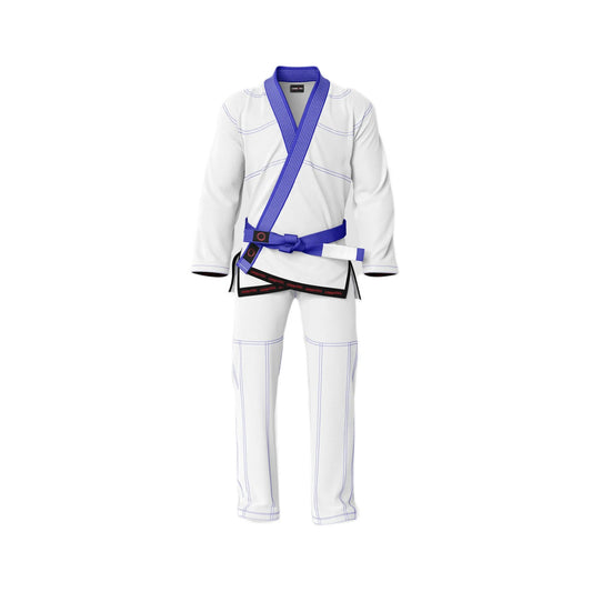 Basic White with Blue threads Jiu - Jitsu Gi - Standard GI | Combatra