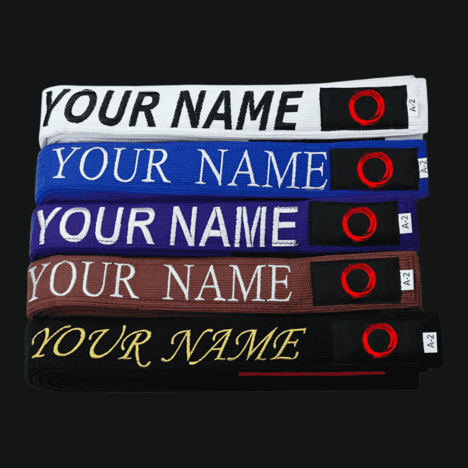 Design Your Own - Premium Customizable Brazilian Jiu Jitsu BJJ Belt with Name