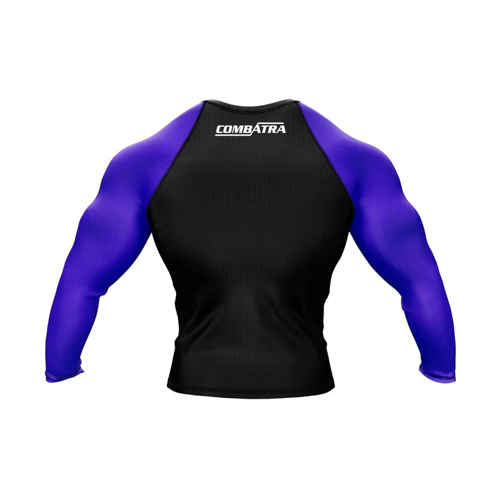 Black and Purple Compression Rash Guard - Ranked Rashguard | Combatra