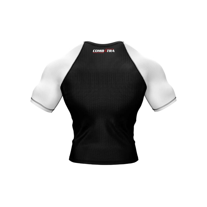 Black and White Compression Rash Guard - Ranked Rashguard | Combatra
