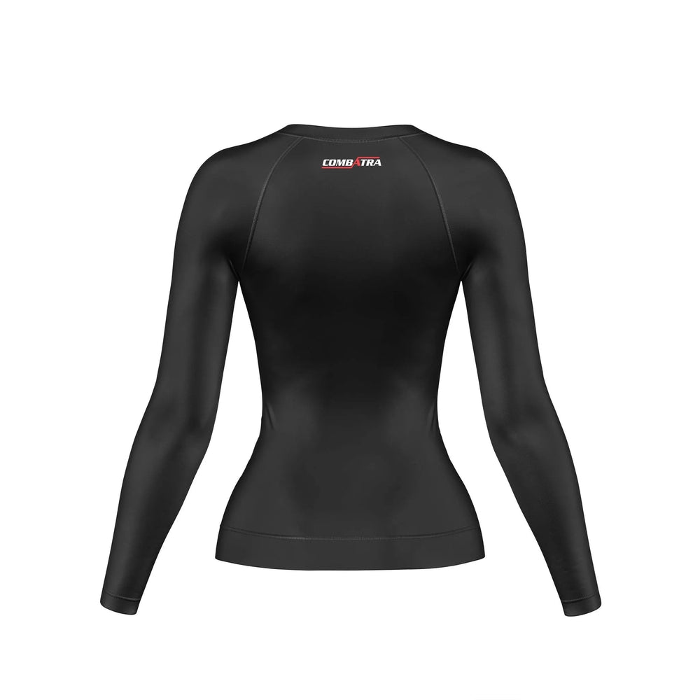 Black Edition Compression Rash Guard For Women - Premium Rashguards | Combatra