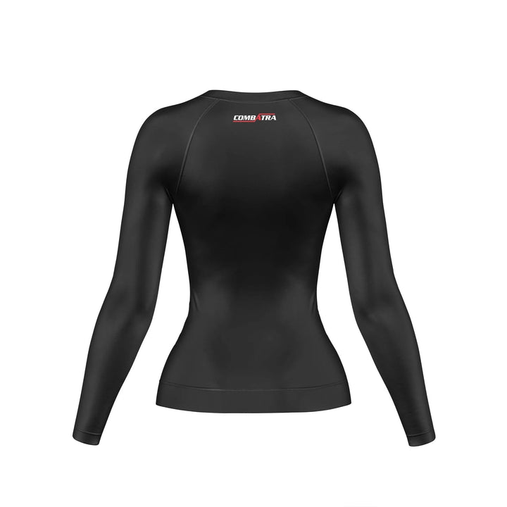 Black Edition Compression Rash Guard For Women - Premium Rashguards | Combatra