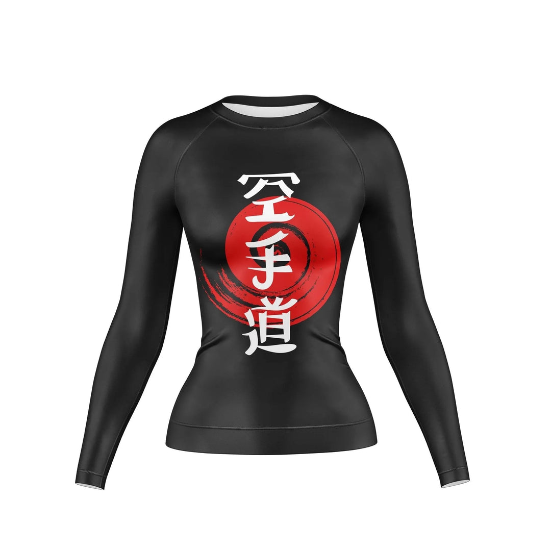 Black Edition Compression Rash Guard For Women - Premium Rashguards | Combatra
