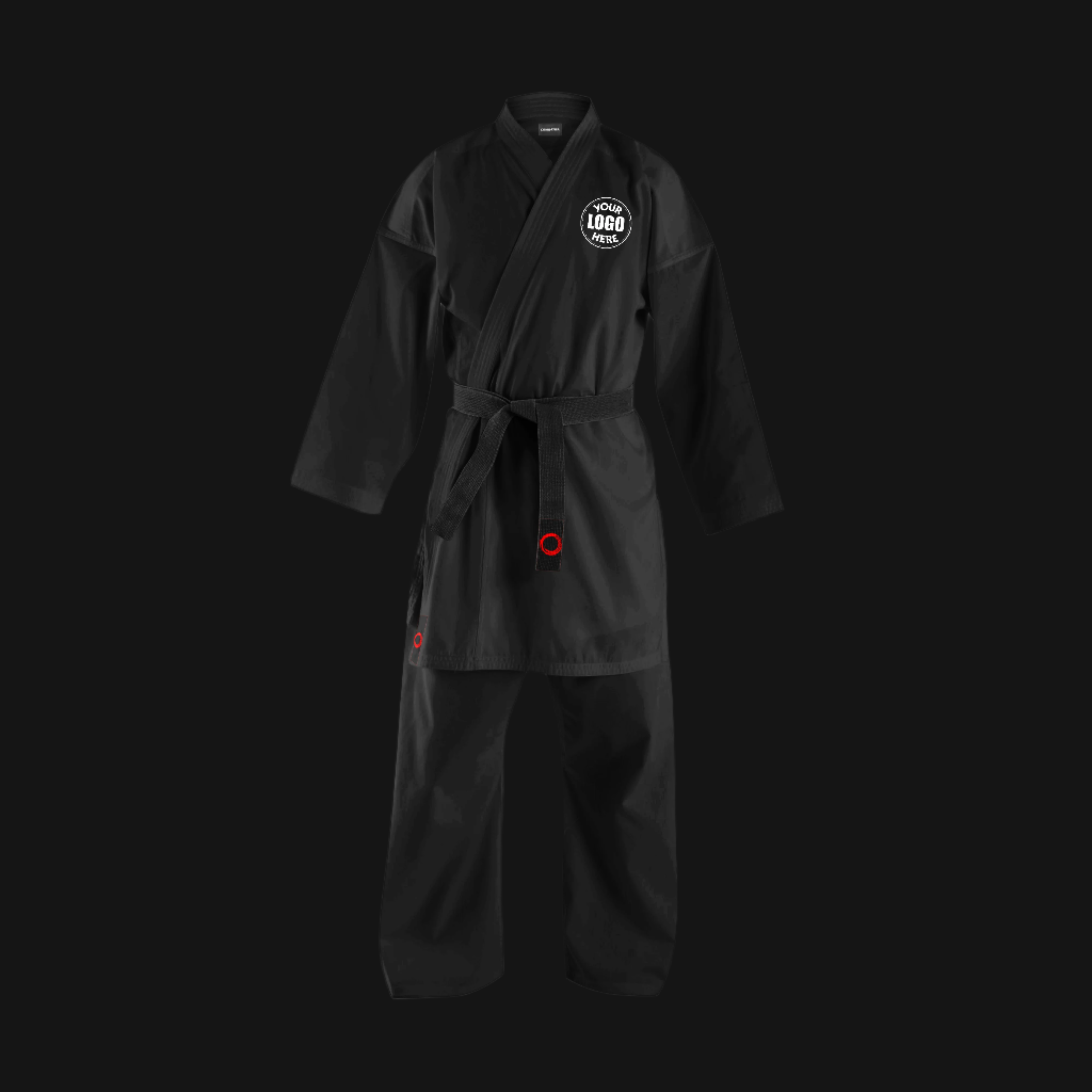 Custom Black 8 oz Lightweight Karate Uniform