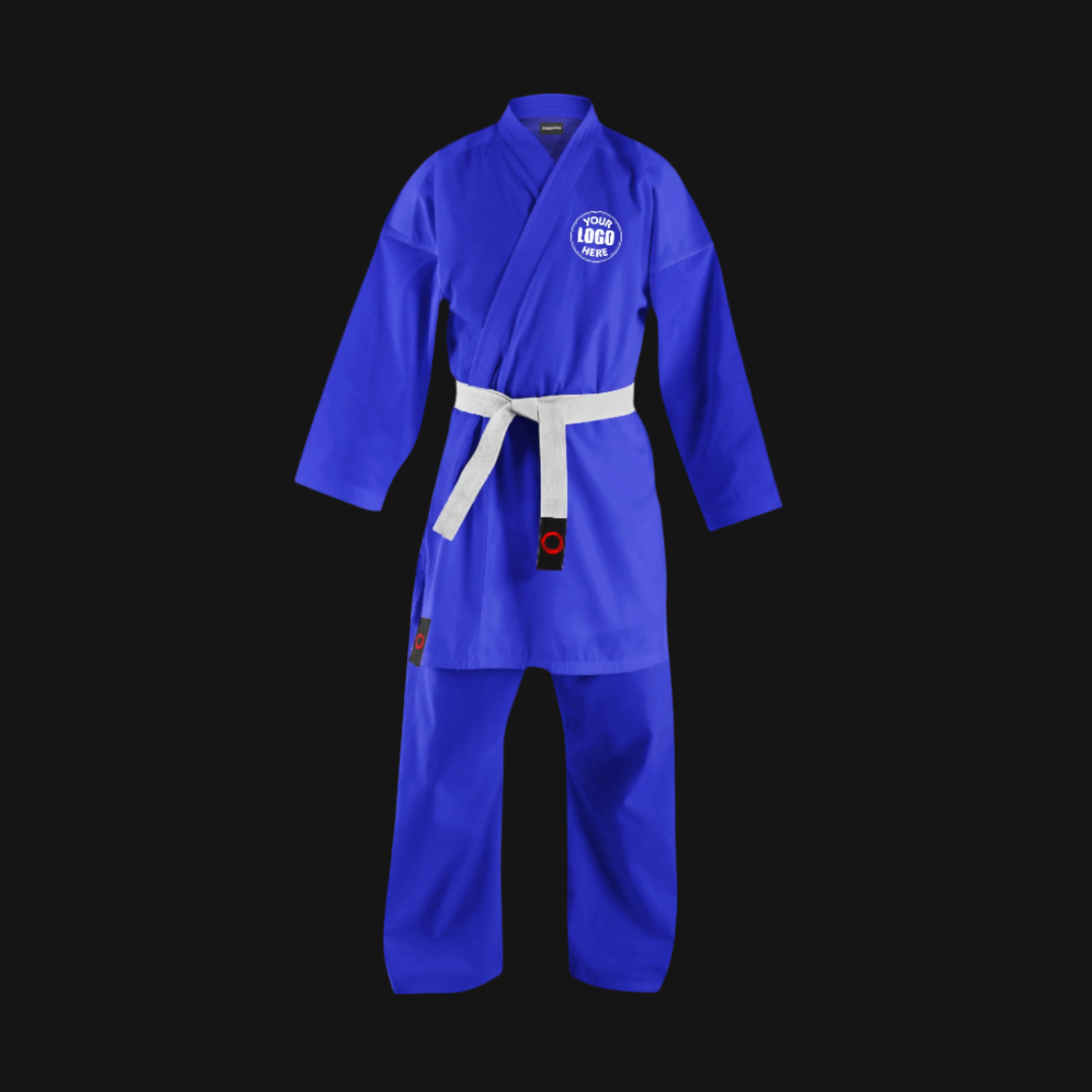 Custom Blue 8 oz Lightweight Karate Uniform