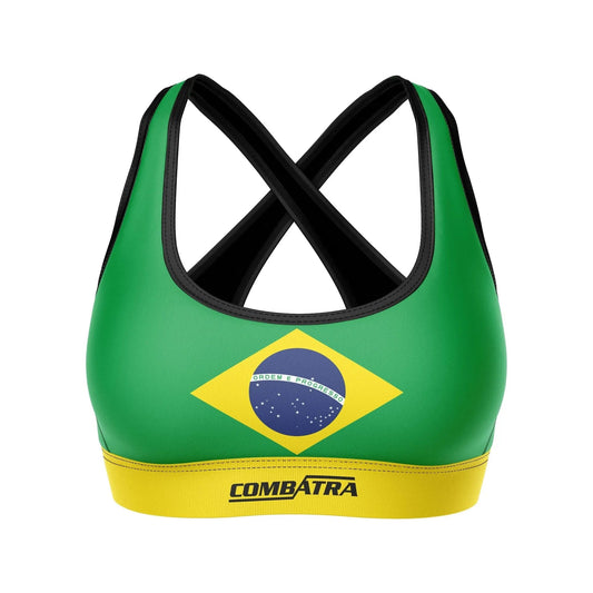Brazil Flag Bralette - Patriotic Sports Chic - Sports Bra | Combatra