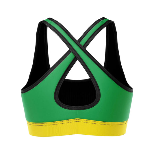 Brazil Flag Bralette - Patriotic Sports Chic - Sports Bra | Combatra