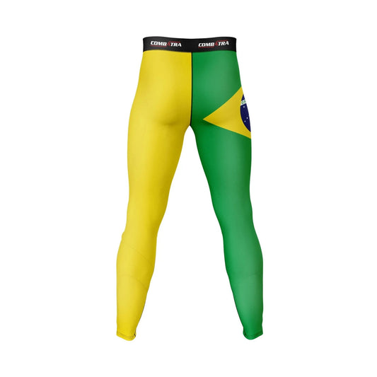 Brazil Flag Compression Pants - Compression Pants | Combatra